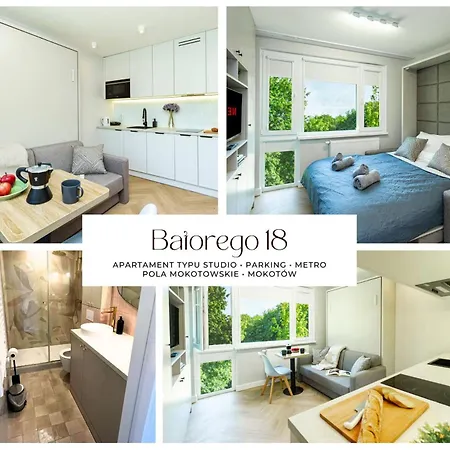 Batorego Grey - Stacja Metra 300m - Bezplatny Parking Apartment
